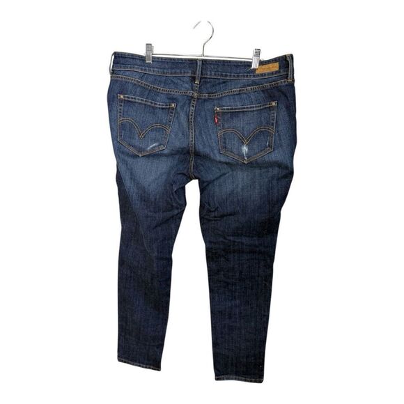 Levi's Womens 542 Skinny Jeans size 18 Mid Rise Blue Denim - Picture 4 of 7